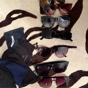 7 Assorted Black and Tortoiseshell Women’s Sunglasses Pack